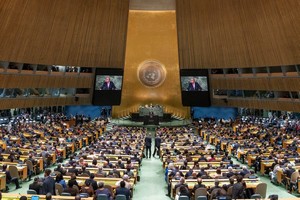 古特雷斯在聯大第77屆會議一般性辯論開幕式上發言。聯合國圖片/Cia Pak 