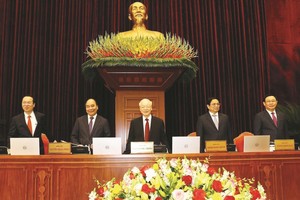 各位黨領導出席開幕式。（圖：越通社）