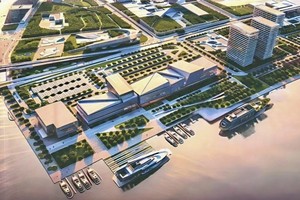 慶會芽龍國際客輪港項目遠景圖。