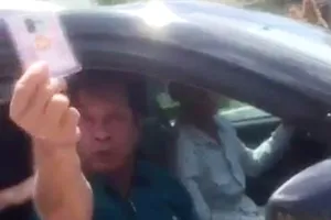 Xe chở tướng Liêm vi phạm tốc độ. Ảnh: CÔNG AN CUNG CẤP