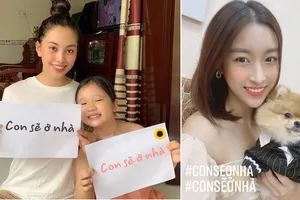 Tiểu Vy và nhiều hoa hậu, á hậu hưởng ứng chiến dịch “Con sẽ ở nhà”