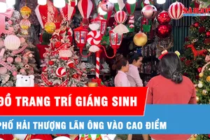 TPHCM: Phố Hải Thượng Lãn Ông vào cao điểm thị trường đồ trang trí giáng sinh
