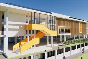 Phối cảnh dự án xây mới Trường Tiểu học của phường Diên Hồng