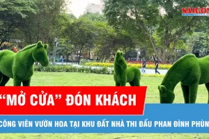 Công viên vườn hoa tại khu đất Nhà thi đấu Phan Đình Phùng “mở cửa” đón khách