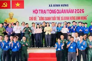 Xã Bình Hưng có 59 thanh niên lên đường nhập ngũ