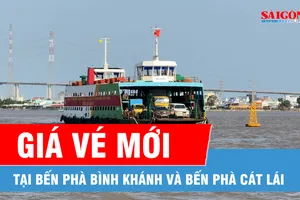 Tăng giá vé phà Bình Khánh và phà Cát Lái
