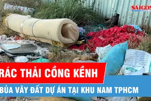 “Điểm đen” rác thải cồng kềnh bủa vây đất dự án ở khu Nam TPHCM