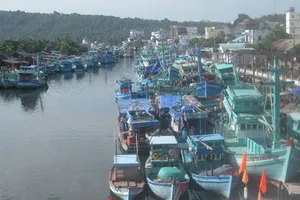 Nhiều tàu thuyền ở Kiên Giang được kêu gọi vào nơi trú bão an toàn. Ảnh: Nguyễn Thanh