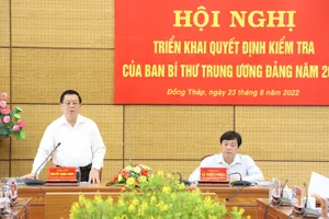 Đoàn Kiểm tra Trung ương kiểm tra công tác xây dựng Đảng tại Đồng Tháp