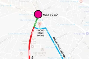 Tình trạng ùn tắc xảy ra thường xuyên tại nút giao thông Nguyễn Kiệm - Nguyễn Thái Sơn