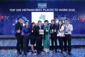 Ông Lê Viết Hải, Chủ tịch HĐQT, TGĐ Công ty CP tập đoàn Xây dựng Hòa Bình (Người thứ 5 từ phải sang) cùng cộng sự tại buổi vinh danh