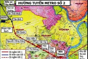 Tuyến Metro số 2 Bến Thành - Tham Lương nối dài đến Thủ Thiêm