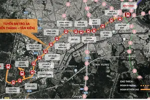 TPHCM đề xuất xây dựng tuyến đường sắt đô thị số 3A (Bến Thành - Tân Kiên)  ​