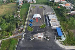 Bến xe buýt Hóc Môn tại xã Xuân Thới Sơn tổng diện tích 10.340 m². Ảnh: QUỐC HÙNG