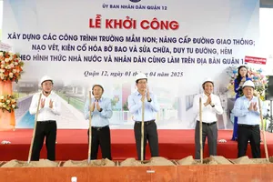 Quận 12 khởi công loạt công trình Nhà nước và nhân dân cùng làm