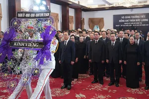 Trang nghiêm Lễ viếng nguyên Chủ tịch nước Trần Đức Lương tại Hội trường Thống Nhất