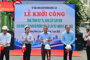 Phường Nhiêu Lộc khởi công nâng cấp cụm hẻm 