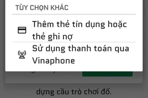 Với thuê bao VinaPhone, mua ứng dụng trên Google Play thật dễ dàng