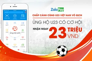 VNG tổ chức lì xì cho Đội tuyển U.23 Việt Nam thông qua tài khoản ZaloPay