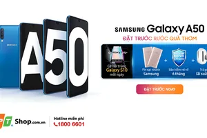 Galaxy A50 với 3 lựa chọn màu sắc: trắng, đen và xanh tại FPT Shop