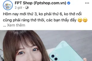 FPT Shop xuất hiện ấn tượng trên mạng xã hội
