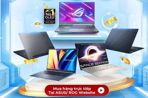 Từ đây, khách hàng có thể mua sắm trực tuyến tại  website chính thức của ASUS