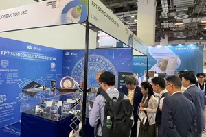 Gian hàng của đơn vị phụ trách mảng thiết kế vi mạch chip bán dẫn của Tập đoàn FPT.