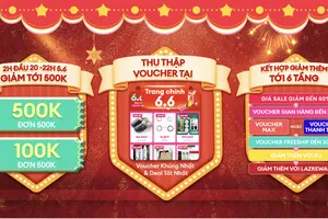 Nhiều ưu đãi dịp 6-6 trên Lazada
