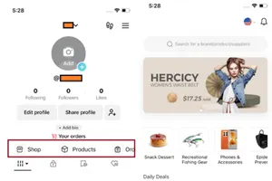 Một cửa hàng trực tuyến giả được cài cắm trong ứng dụng TikTok giả mạo