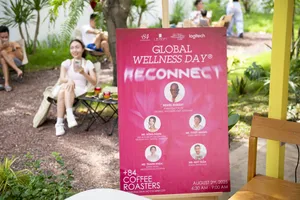 Sự kiện của Global Wellness Day tại Việt Nam, với sự cộng tác của Logitech và +84 Coffee Roasters.