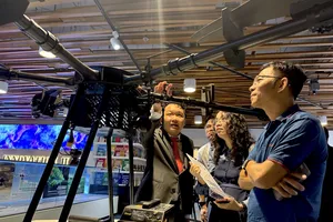 Một thiết bị UAV của CT Group trưng bày tại không gian Khởi nghiệp Đổi mới sáng tạo của tập đoàn này