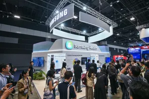 Gian hàng Samsung tại hội nghị