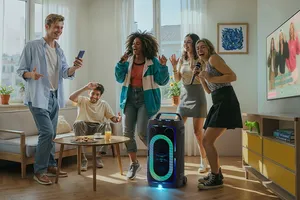Loa tháp di động mới của Samsung mang đến trải nghiệm tiệc âm thanh ánh sáng sôi động.
