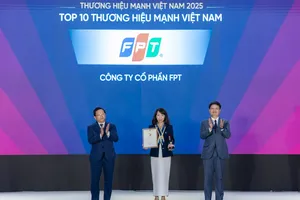 Đại diện tập đoàn FPT nhận giải thưởng