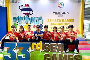 Các thành viên của đoàn thể thao Việt Nam tham dự SEA Games 33.