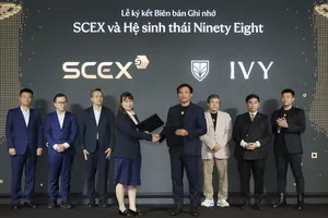 Công ty Cổ phần Sàn Giao dịch Tài sản Mã hóa Sacom (SCEX) và Công ty TNHH IVY tại lễ ký kết hợp tác.