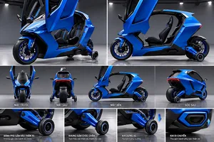 Một mẫu thiết kế xe máy điện khá đặc biệt qua cuộc thi.