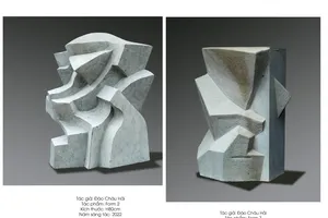 Điêu khắc, hội họa song hành trong triển lãm của Đào Châu Hải và Đinh Phong