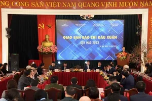Quang cảnh hội nghị giao ban báo chí đầu xuân