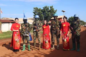 Áo dài, ẩm thực, dân ca... dấu ấn văn hóa Việt trên đất Châu Phi. Ảnh SỸ CÔNG