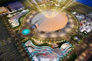 Khu triển lãm trong nhà nổi bật với thiết kế Thần Kim Quy - vị thần gắn liền với truyền thuyết xây thành Cổ Loa