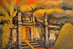  Cổng cũ, tác phẩm của họa sĩ Nguyễn Hải Nam 