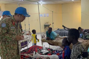 Lực lượng quân y của Việt Nam đang thực hiện nhiệm vụ nhân đạo tại Bentiu (Nam Sudan)