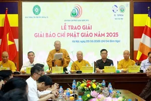 Tổng kết trao giải Báo chí Phật giáo năm 2025. Ảnh VÂN TRÀ