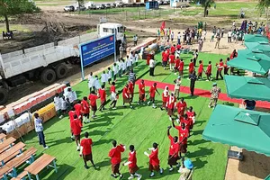 Trường Tiểu học Minyang tại Abyei đã được sửa chữa. Ảnh: VĂN QUYẾT