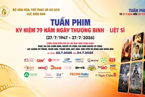 57 cụm rạp TPHCM phục vụ miễn phí Tuần phim kỷ niệm 27-7. Nguồn: Cục Điện ảnh 