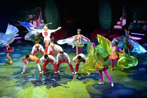 Tiết mục biểu diễn của Liên đoàn Xiếc Việt Nam. Ảnh: LĐXVN