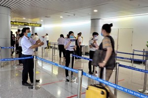 已完成健康申報乘客獲進入另設通道辦理入境手續。