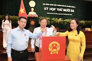 代表们进行投票。