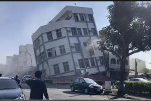 台湾地震现场。